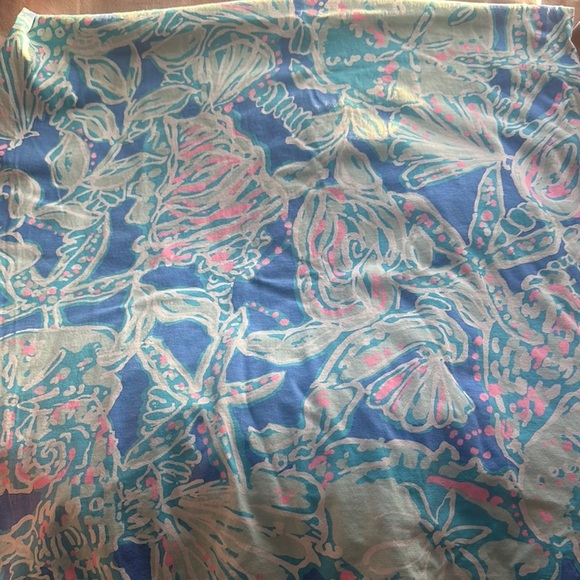 Lilly Pulitzer Blue and Pink Floral Coverup Dress - Picture 5 of 6